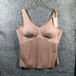 Honeylove - Tank Top Shaping Built-In Bra Adjustable‎ Straps - Nude - Womens 3X